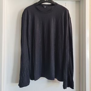 Byblos mens black stretchy Disco vibes haute couture top